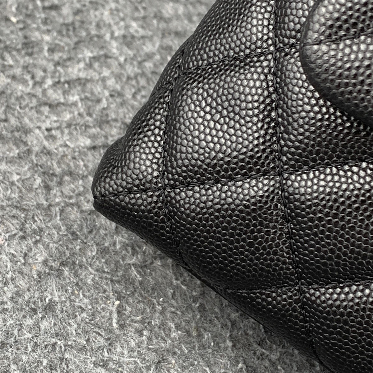 Chanel Caviar Lizard Quilted Small Coco Handle Flap
