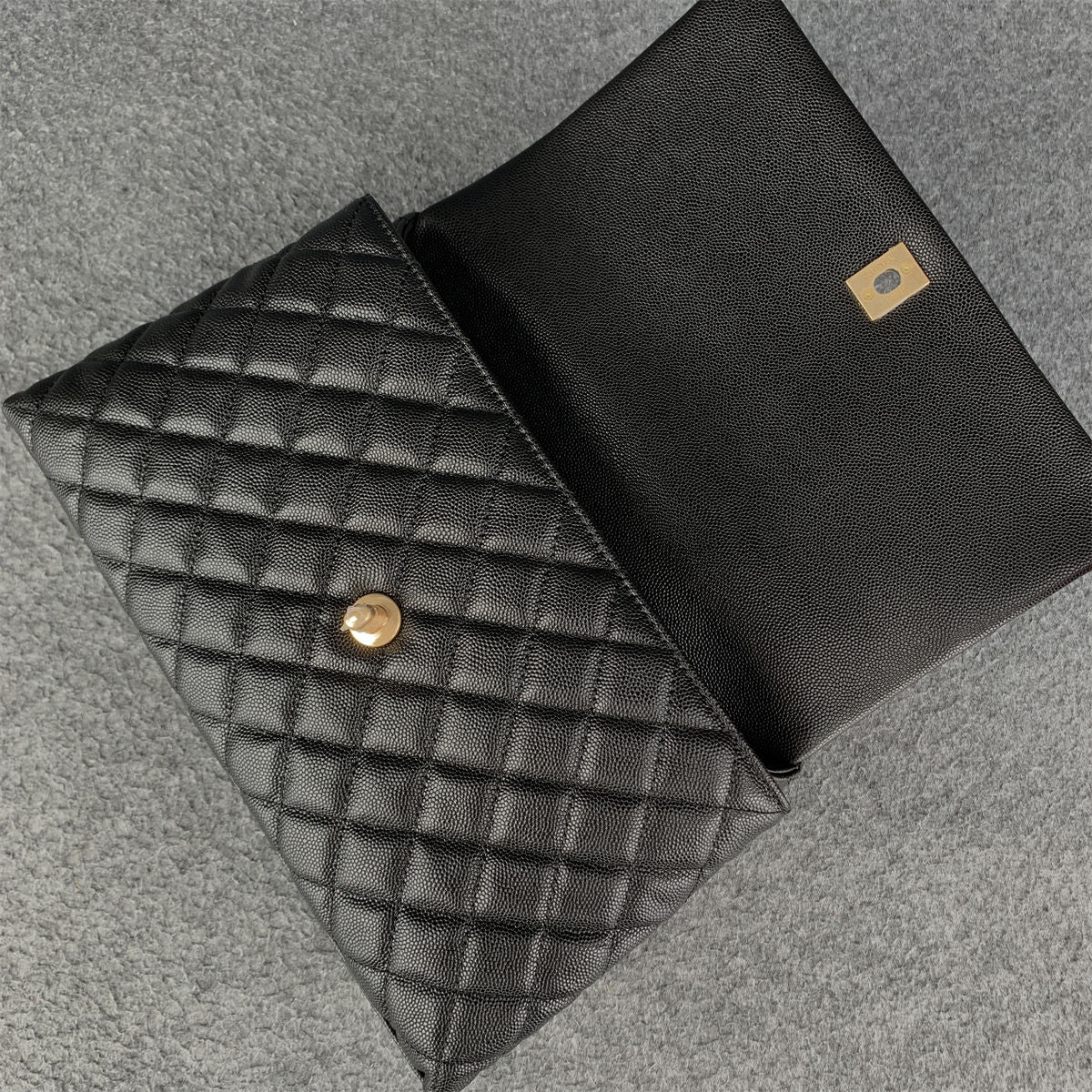 Chanel Caviar Lizard Quilted Small Coco Handle Flap