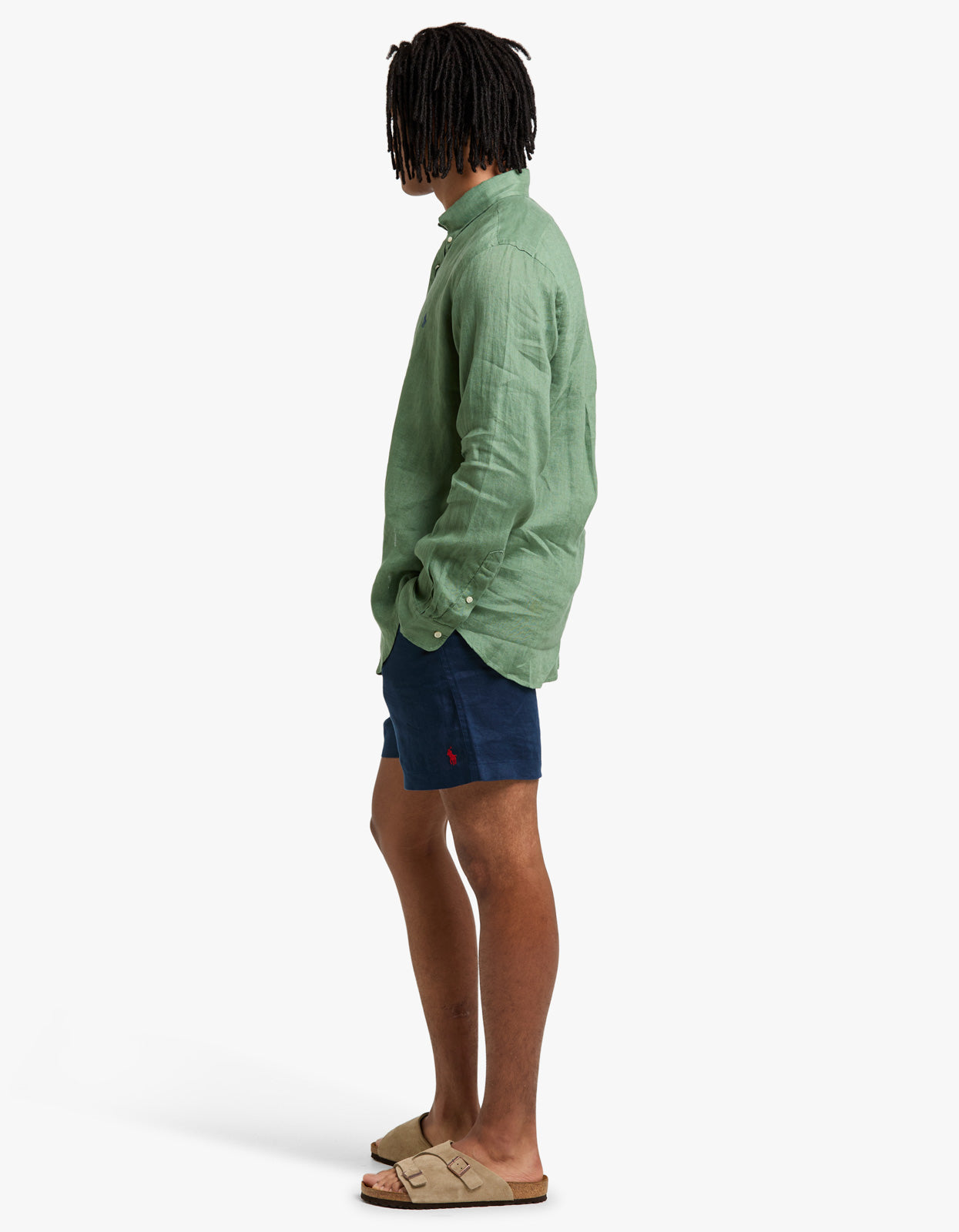 Custom Fit Linen Shirt - Fatigue
