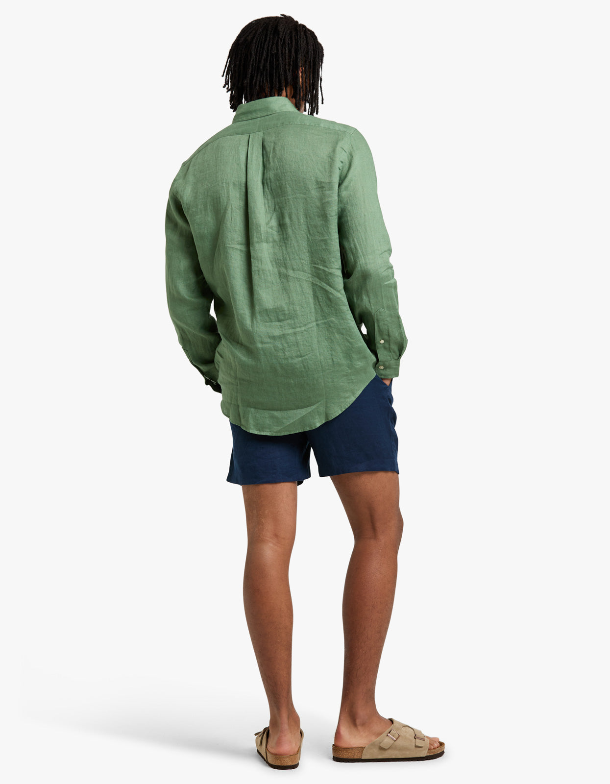Custom Fit Linen Shirt - Fatigue