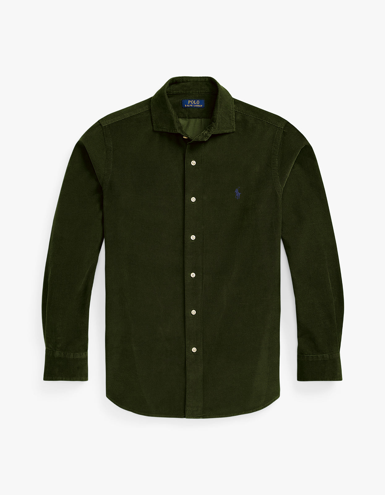 Custom Fit Corduroy Shirt - Estate Olive