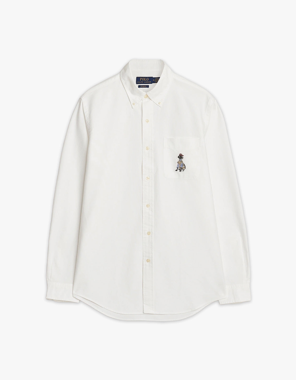 Custom Fit Labrador Embroidered Oxford Shirt - 7017C BSR White Black Lab