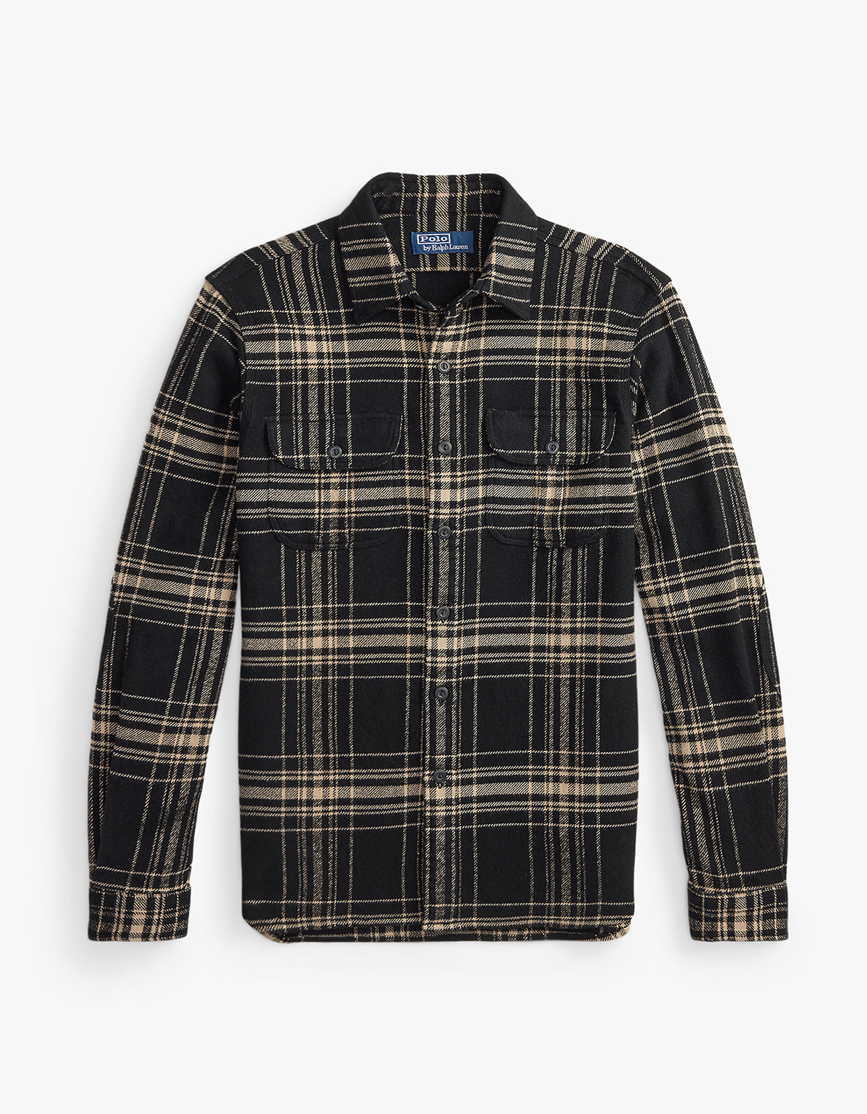 Classic Fit Plaid Flannel Workshirt - 7000 Black Cream