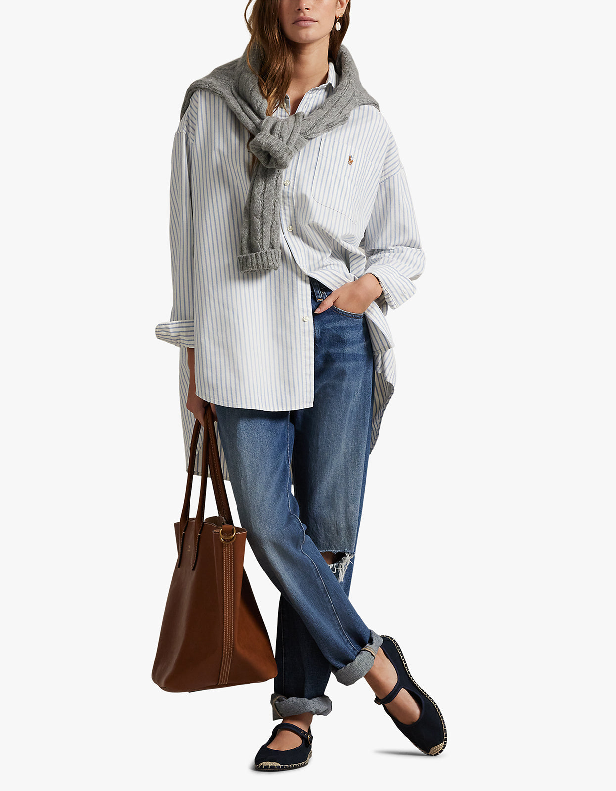 Woven Sport Shirt - White/Bsr Blue