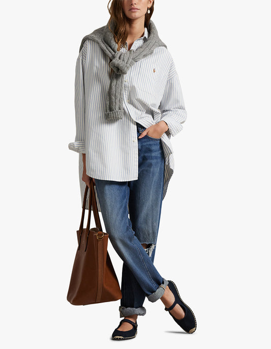 Woven Sport Shirt - White/Bsr Blue