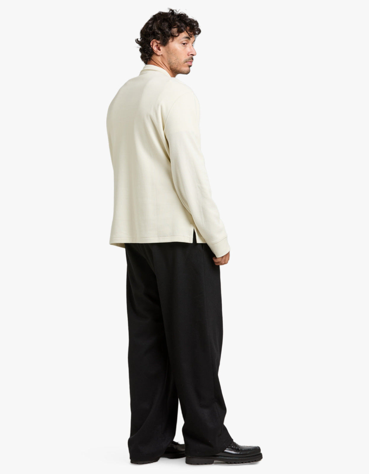 Estate Rib Quarter Zip Pullover - Parchment Cream