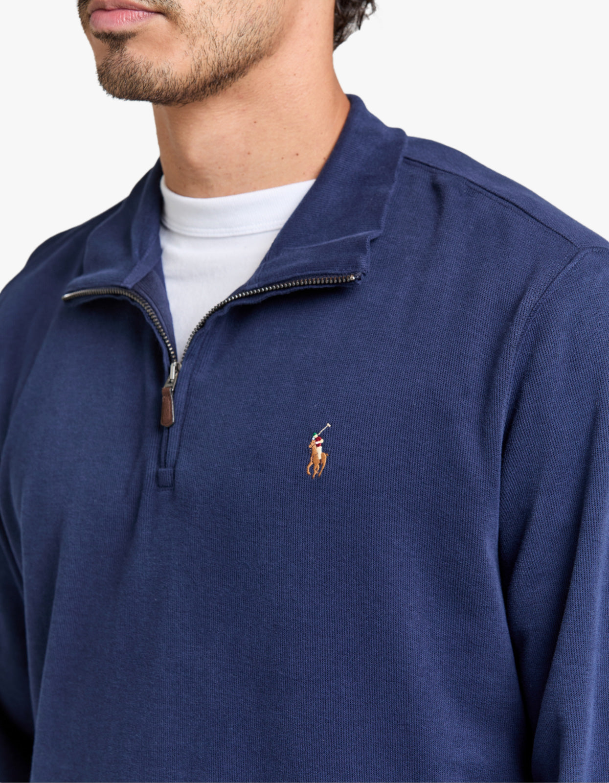 Estate Rib Quarter Zip Pullover - Cruise Navy
