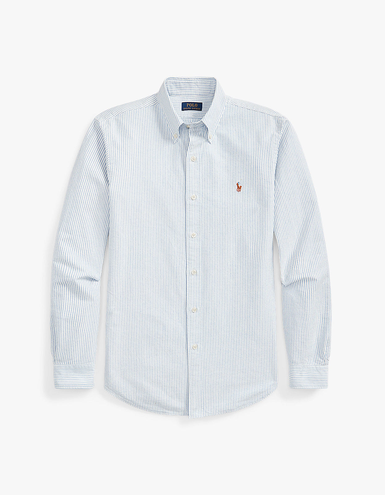 Custom Fit Oxford Shirt - Blue/White Stripe