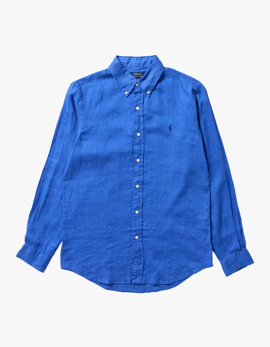 Custom Fit Linen Shirt - New Iris Blue