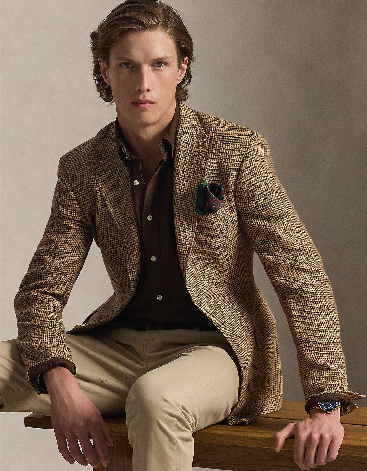 Custom Fit Garment Dyed Oxford Shirt - Nutmeg Brown