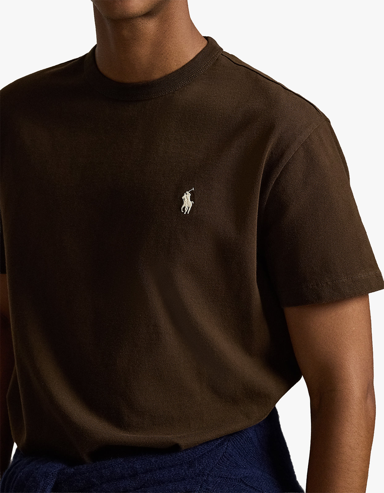 Classic Fit Jersey Crewneck T Shirt - Dark Beech