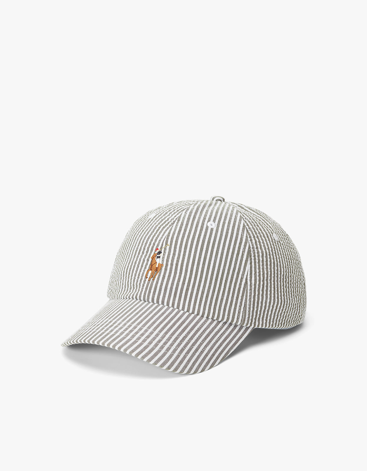 Seersucker Ball Cap - New Olive Seersucker