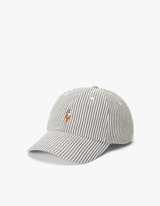 Seersucker Ball Cap - New Olive Seersucker