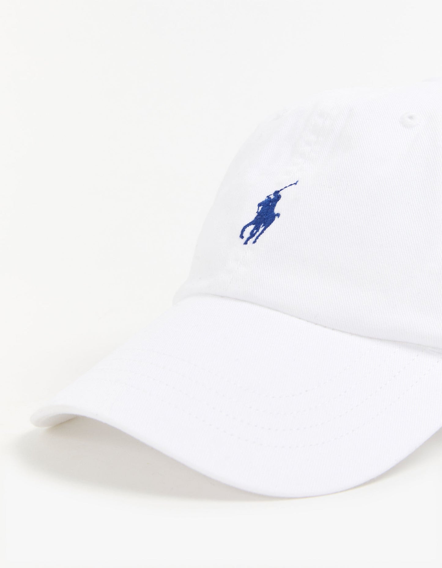 Cotton Chino Ball Cap - White/Marlin Blue