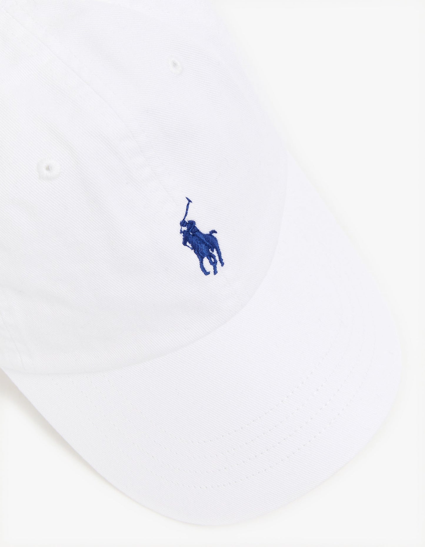 Cotton Chino Ball Cap - White/Marlin Blue