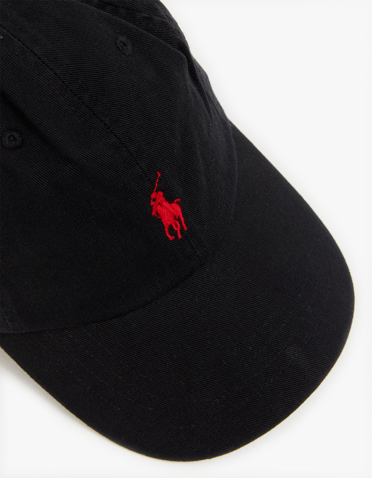Cotton Chino Ball Cap - RL Black/RL2000 Red