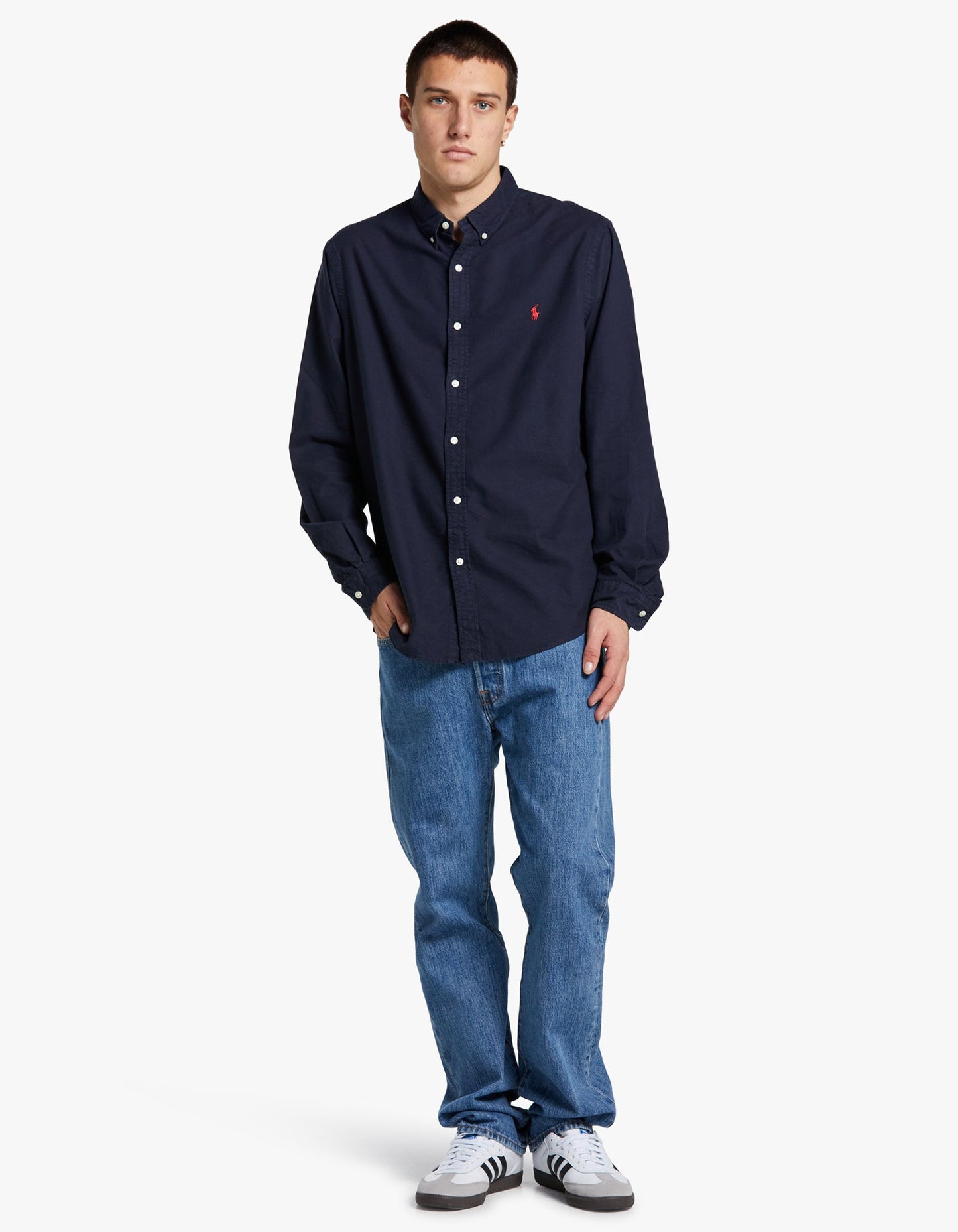 Custom Fit Oxford Shirt - RL Navy