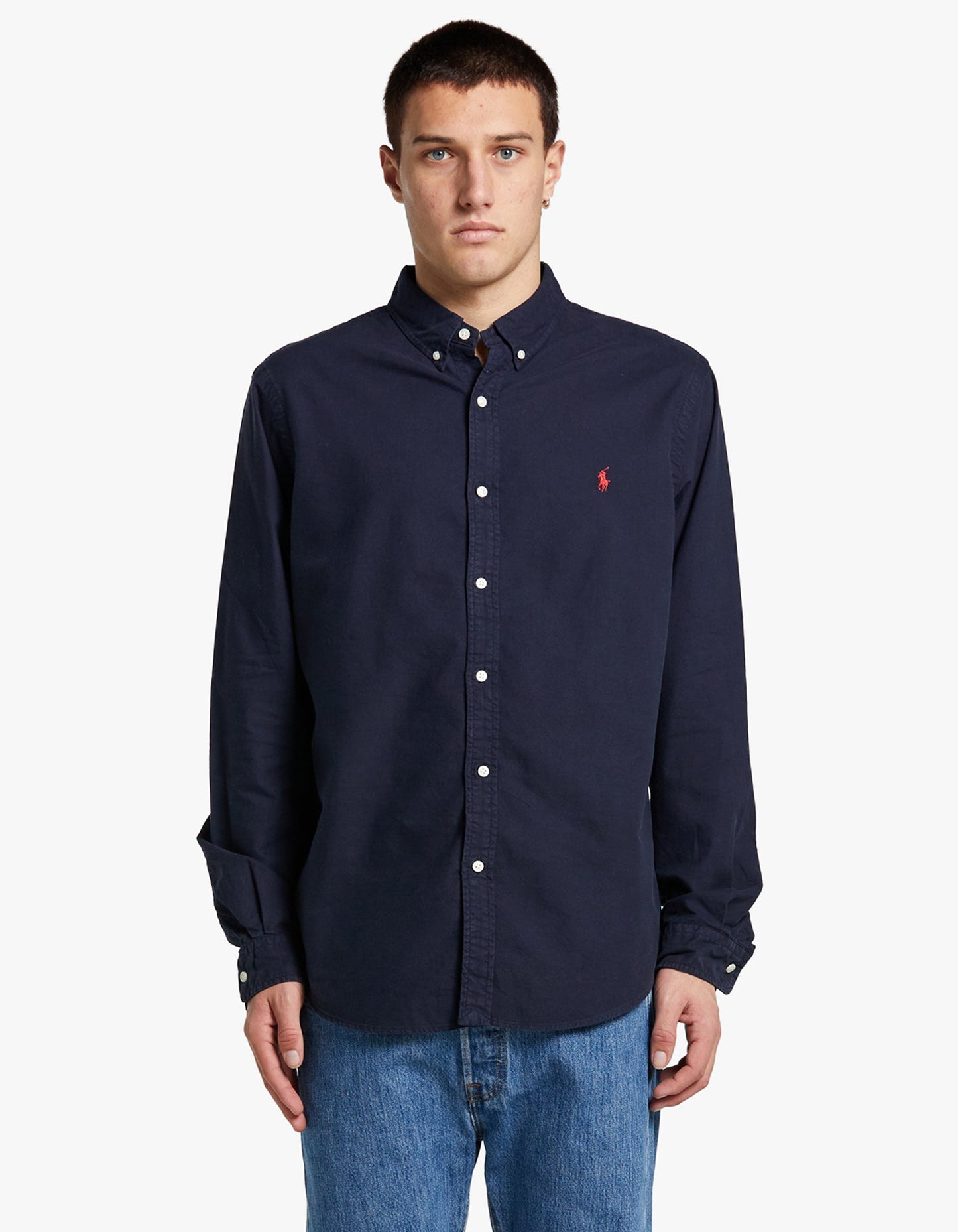 Custom Fit Oxford Shirt - RL Navy