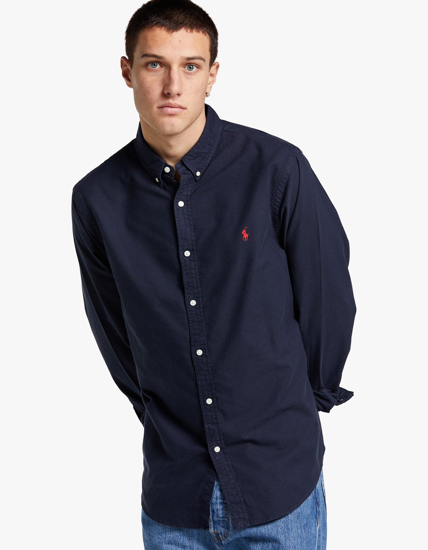 Custom Fit Oxford Shirt - RL Navy