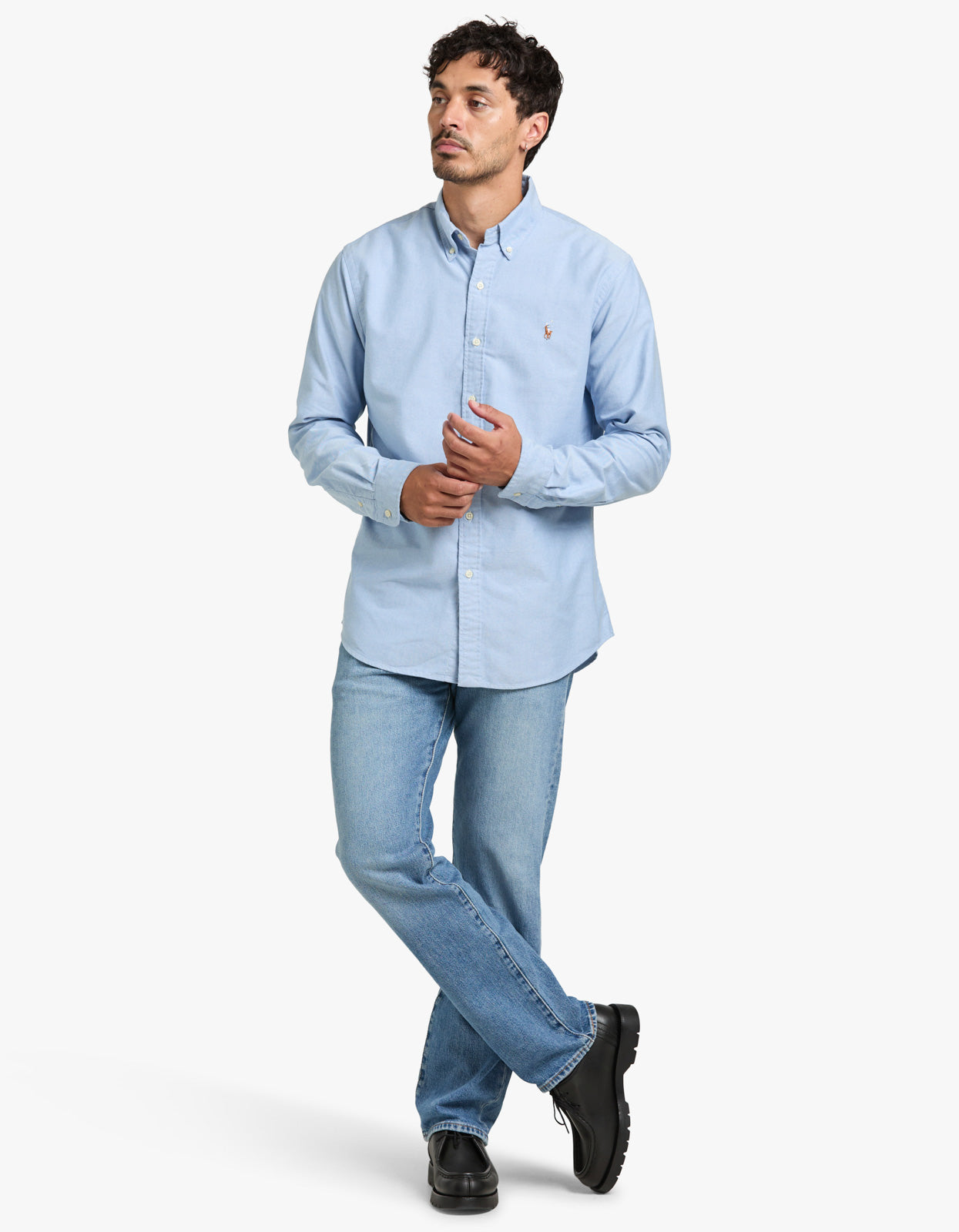 Custom Fit Oxford Shirt - Blue
