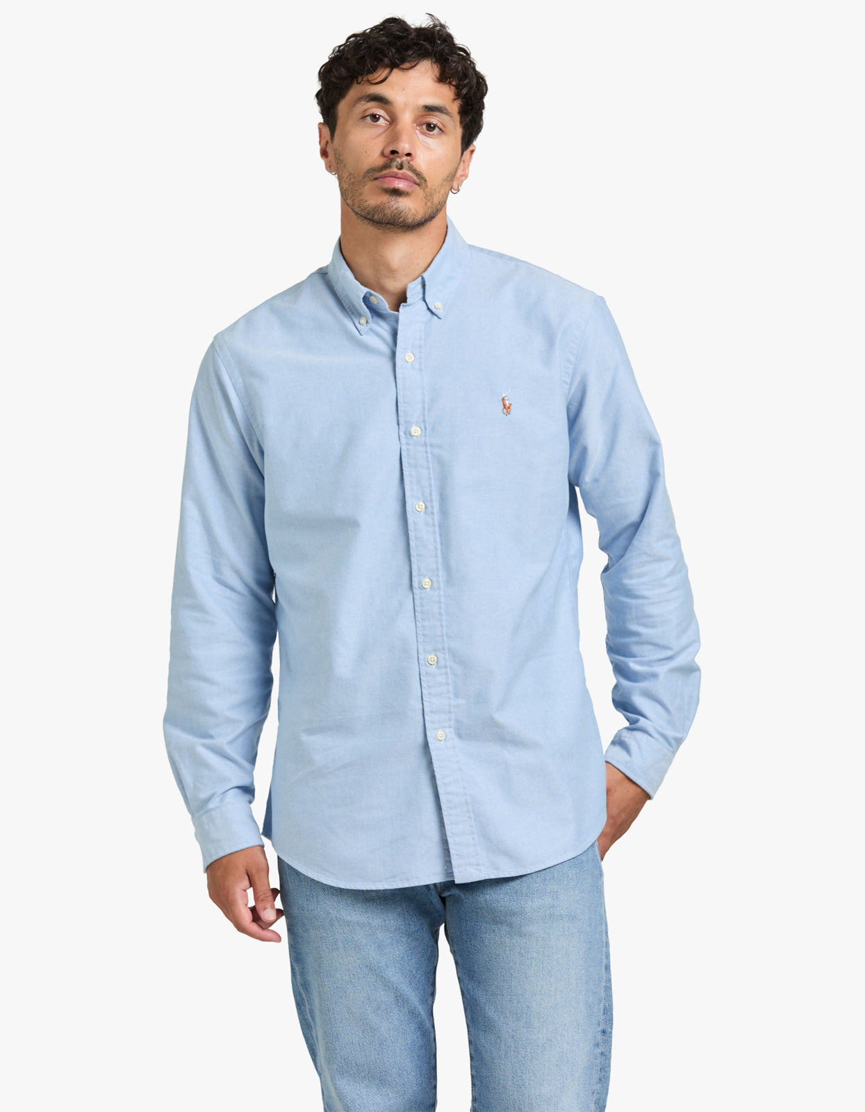 Custom Fit Oxford Shirt - Blue