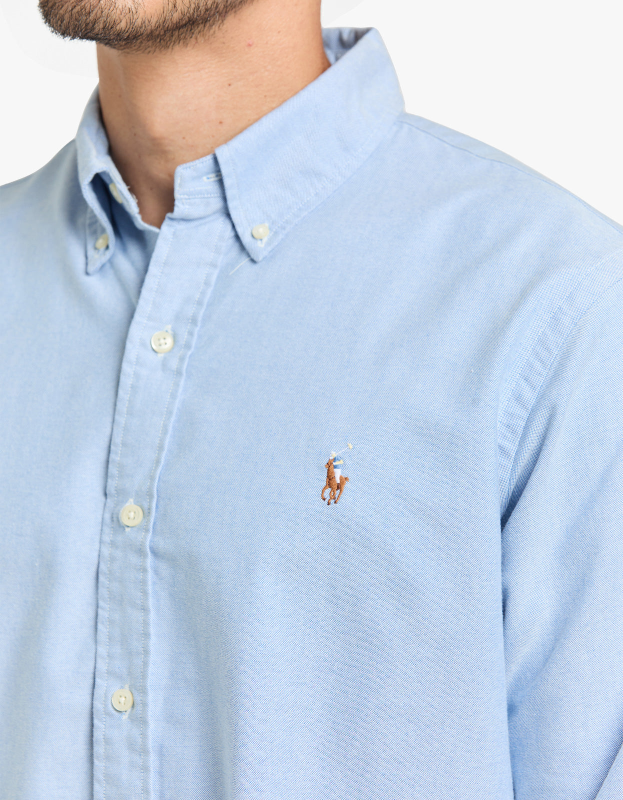 Custom Fit Oxford Shirt - Blue