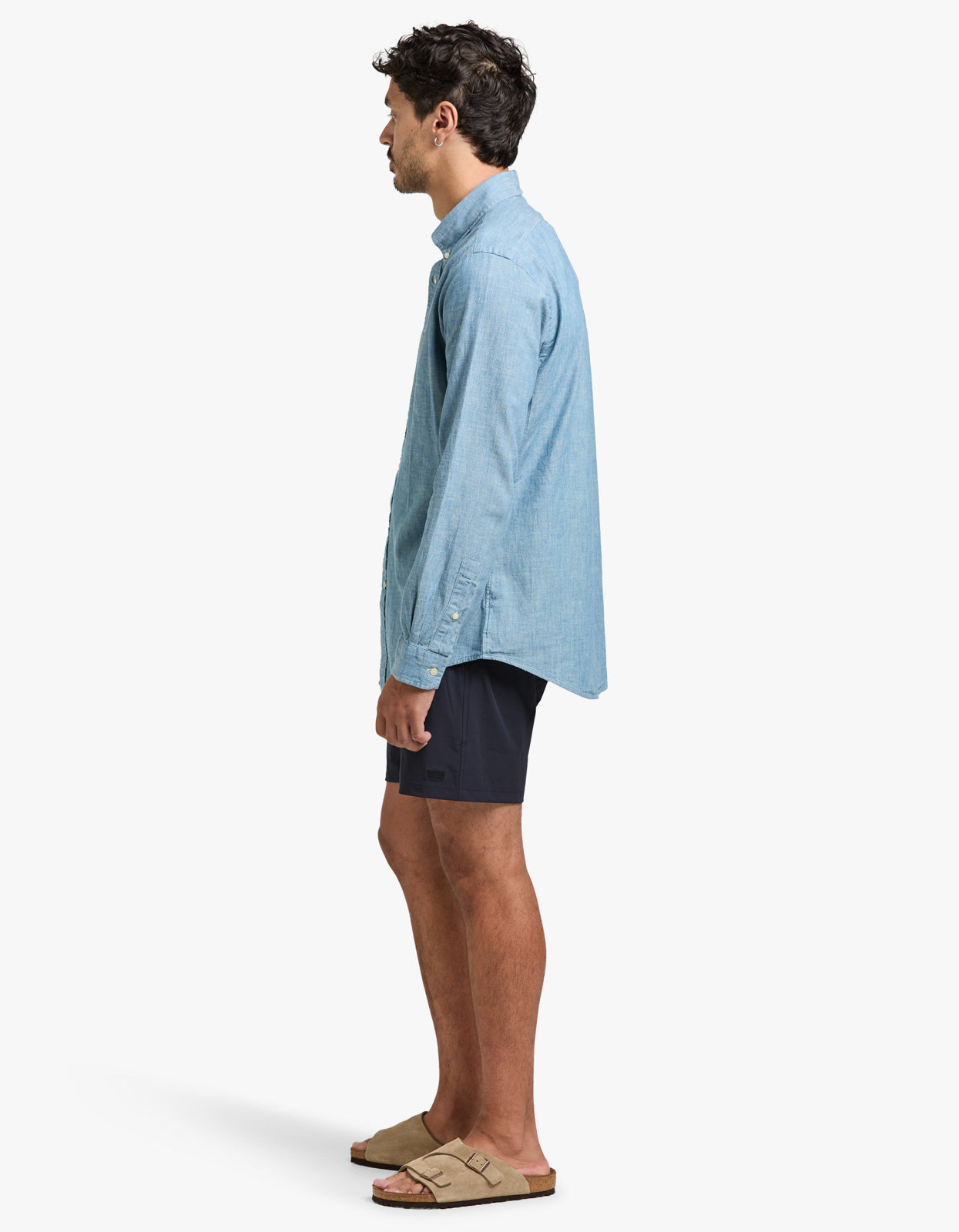 Custom Fit Chambray Shirt - Chambray