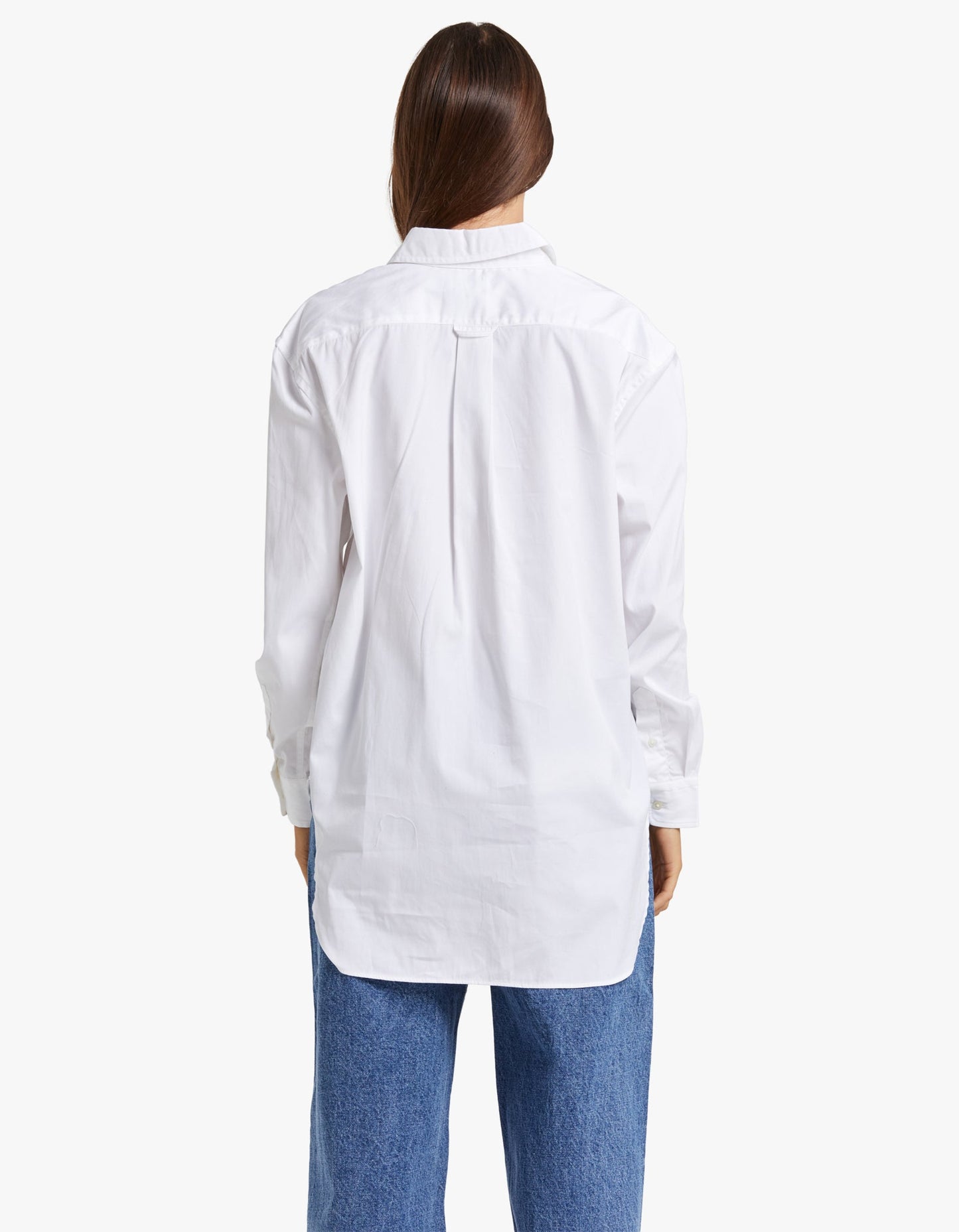L/S Button Front Shirt - White