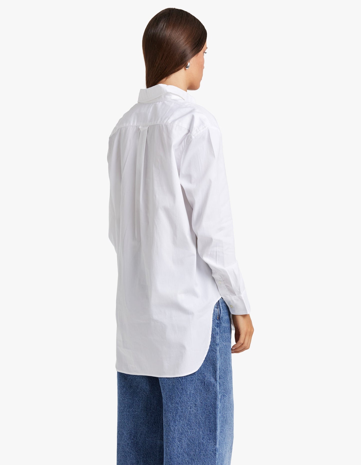 L/S Button Front Shirt - White