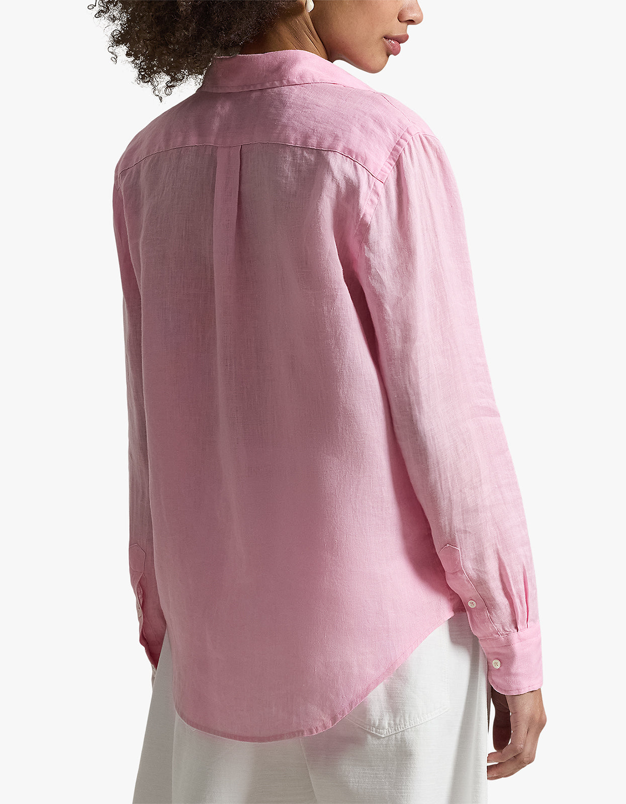 Classic Fit Linen Shirt - Carmel Pink