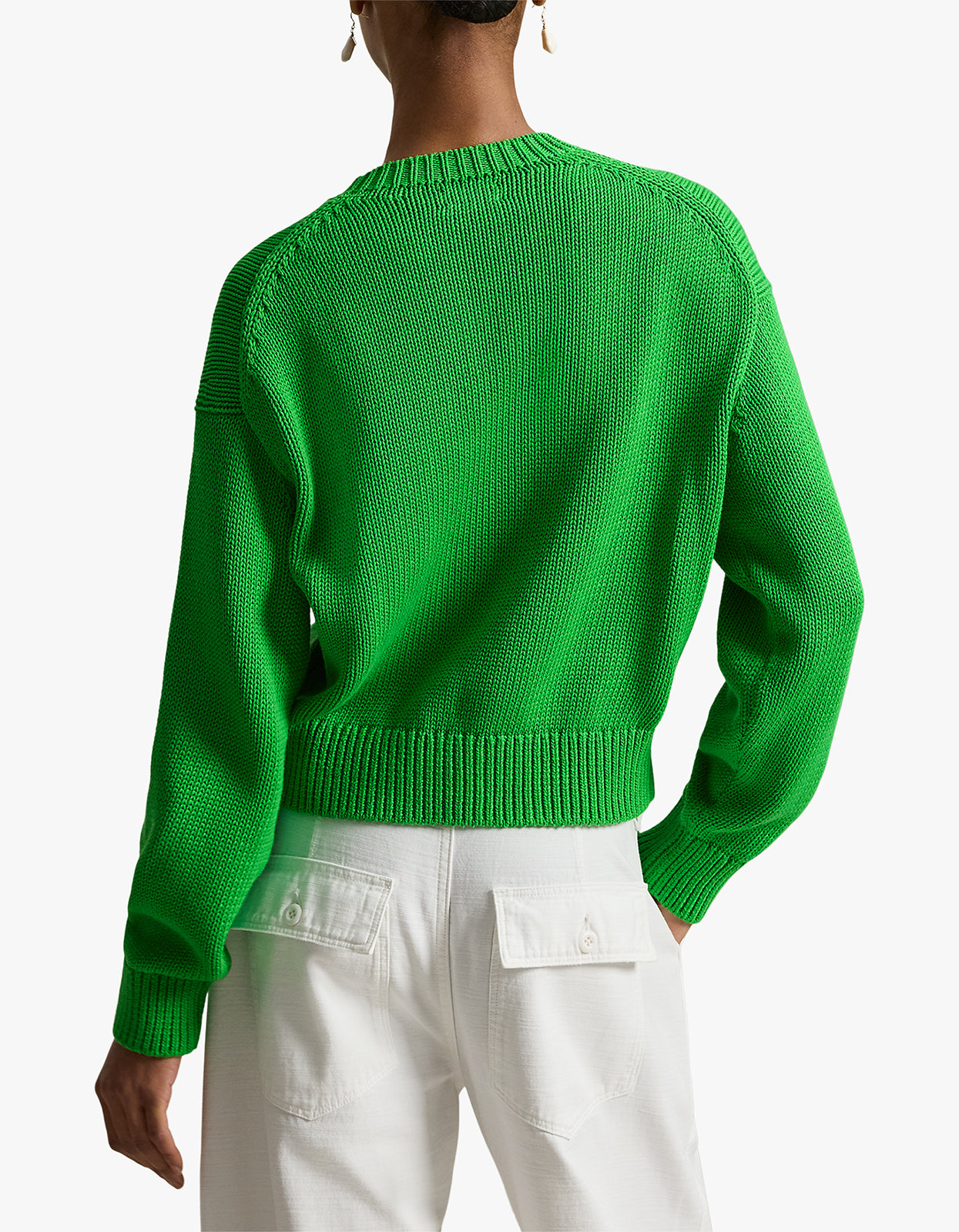 Big Pony Cotton Crewneck Sweater - Palm Green