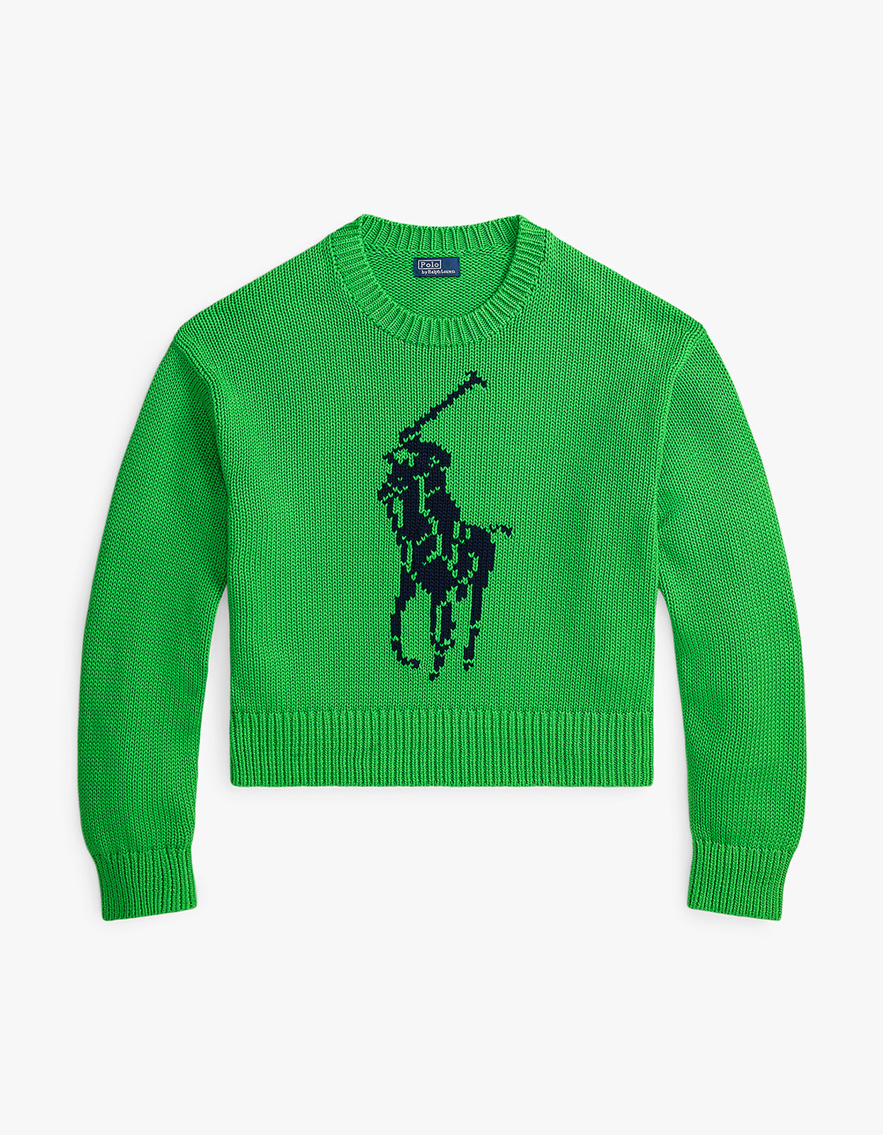 Big Pony Cotton Crewneck Sweater - Palm Green
