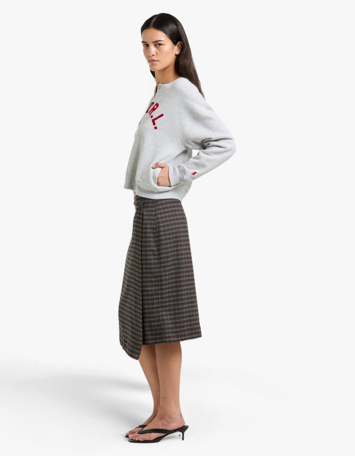 Logo Fleece Cardigan - Light Smoke Heather