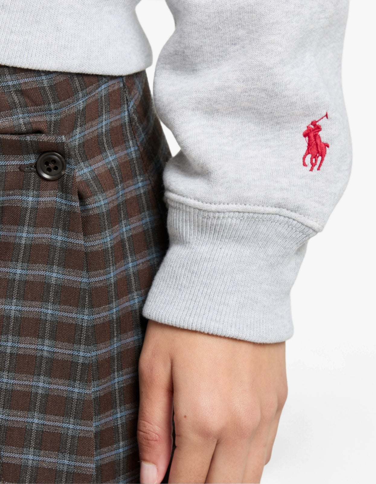 Logo Fleece Cardigan - Light Smoke Heather