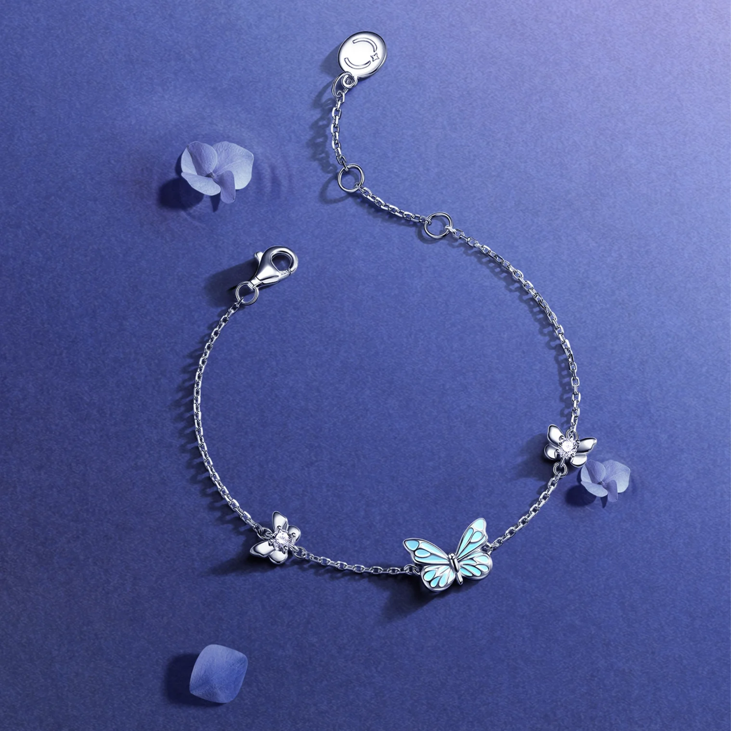 Pulsera Mariposa Iluminada (PLATA 925)