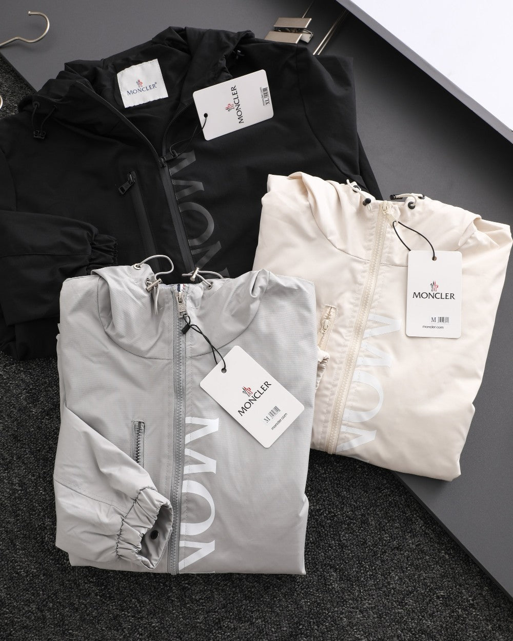 Moncler Classic Printed Hooded Windbreaker Jacket – SS24 Autumn Collection