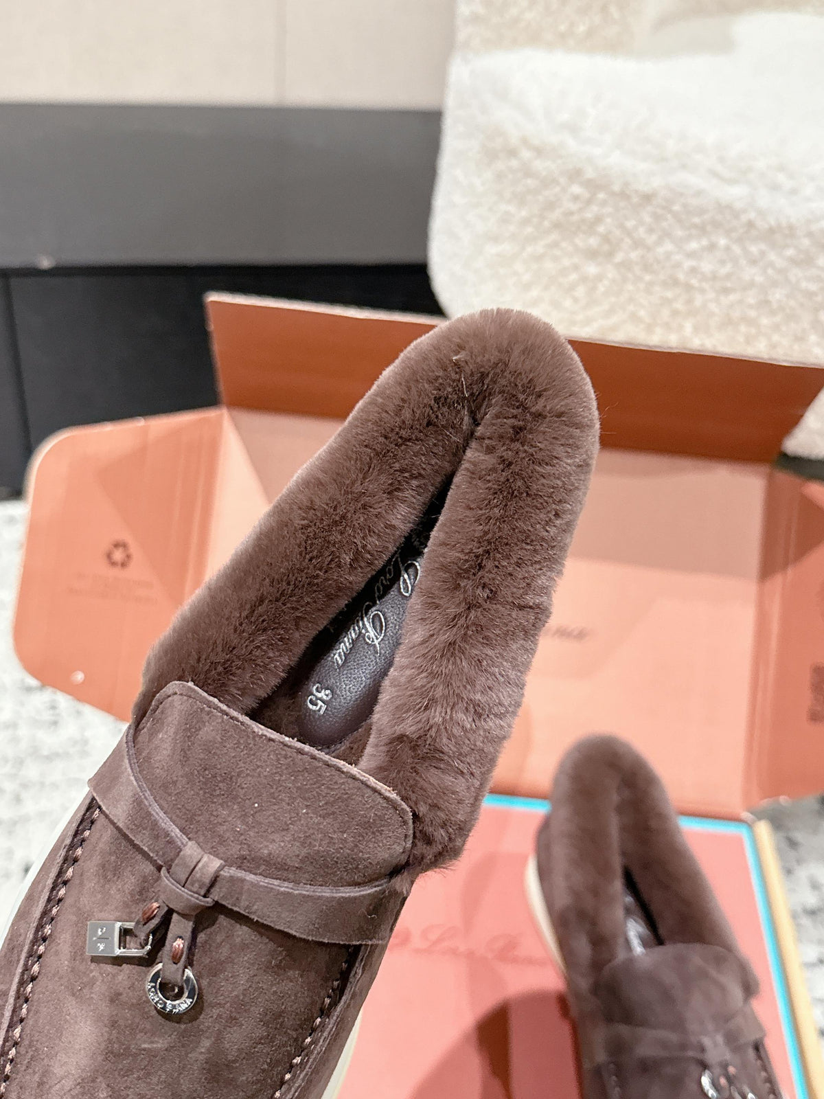 Loro Piana Classic Fur-Lined Loafers
