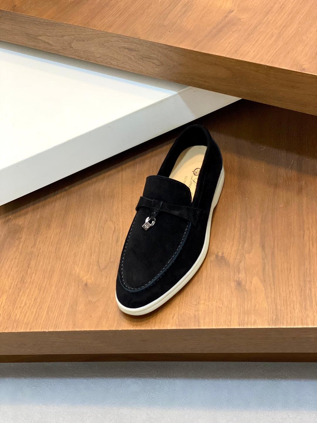 Loro Piana Suede Leather Slip-On Loafers