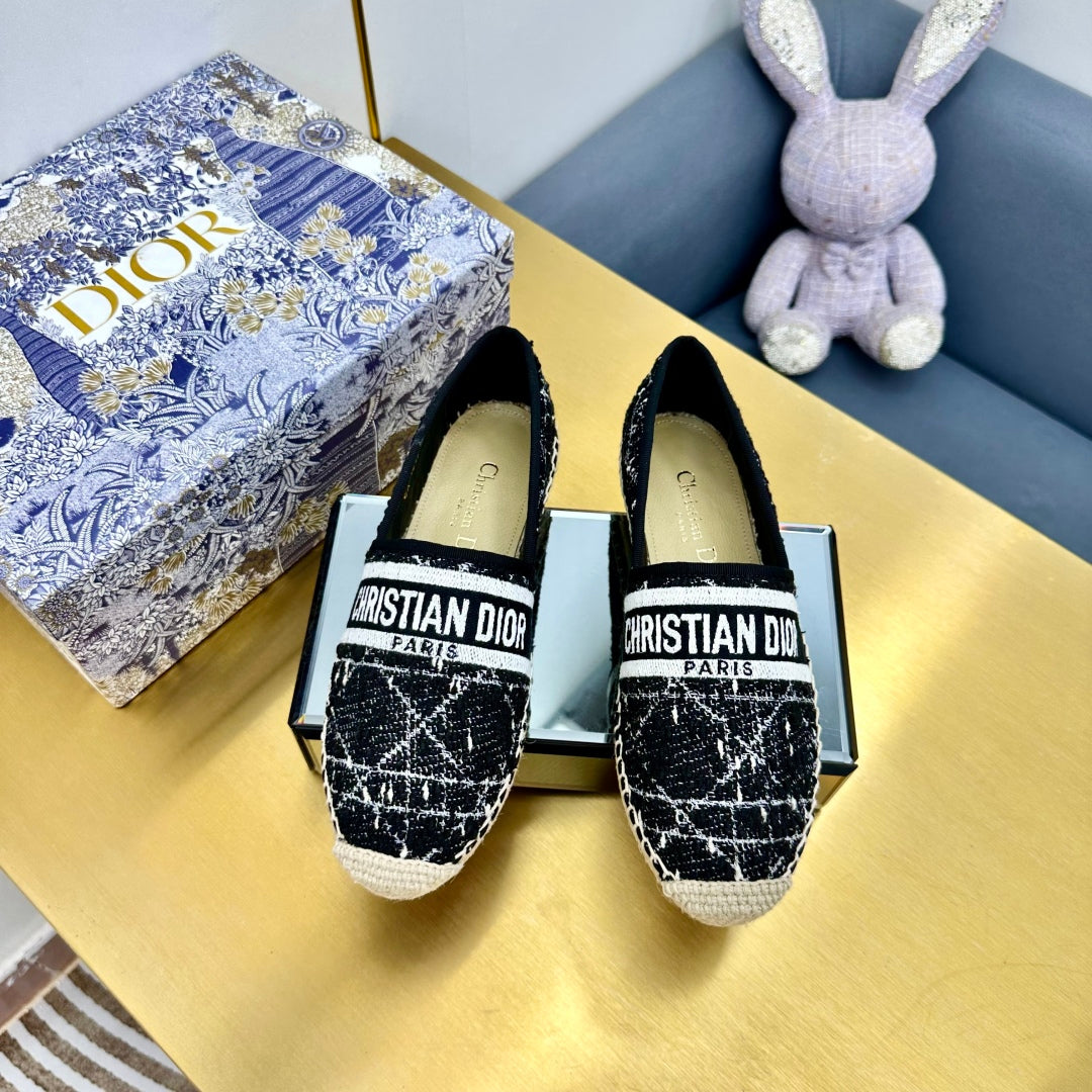 Dior Granville Embroidered Espadrille Flats