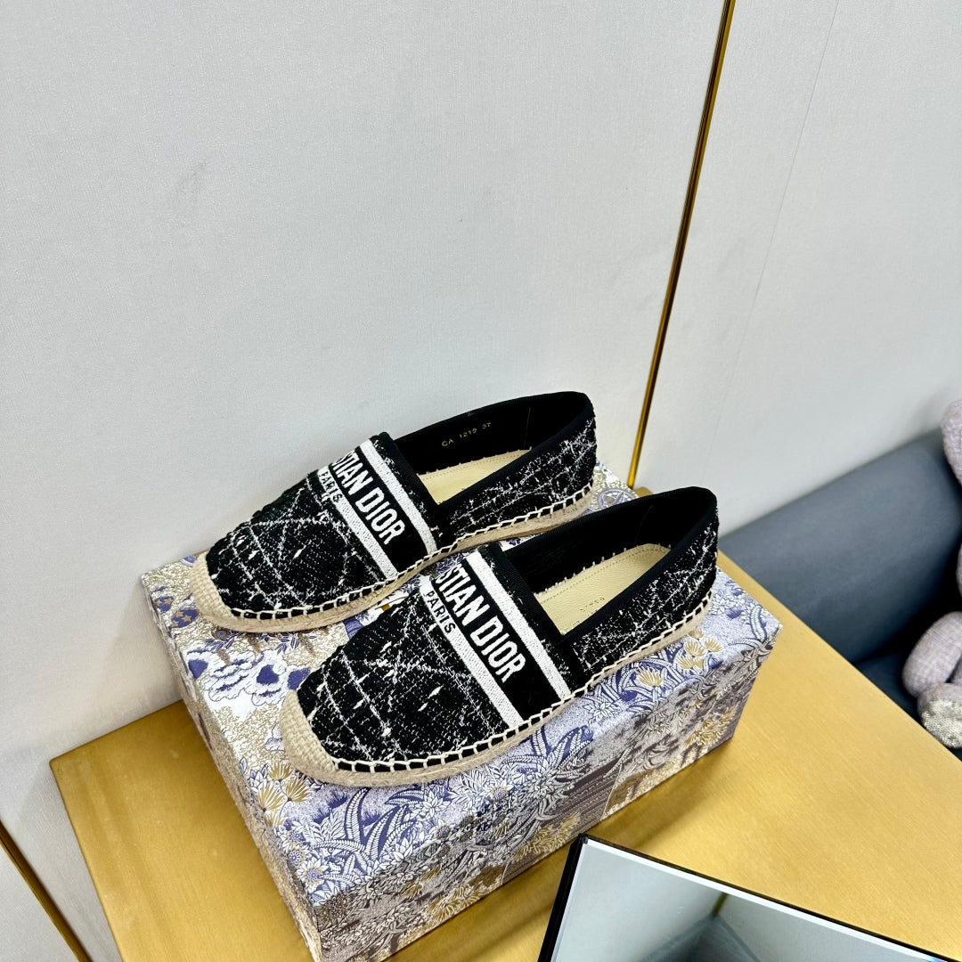 Dior Granville Embroidered Espadrille Flats