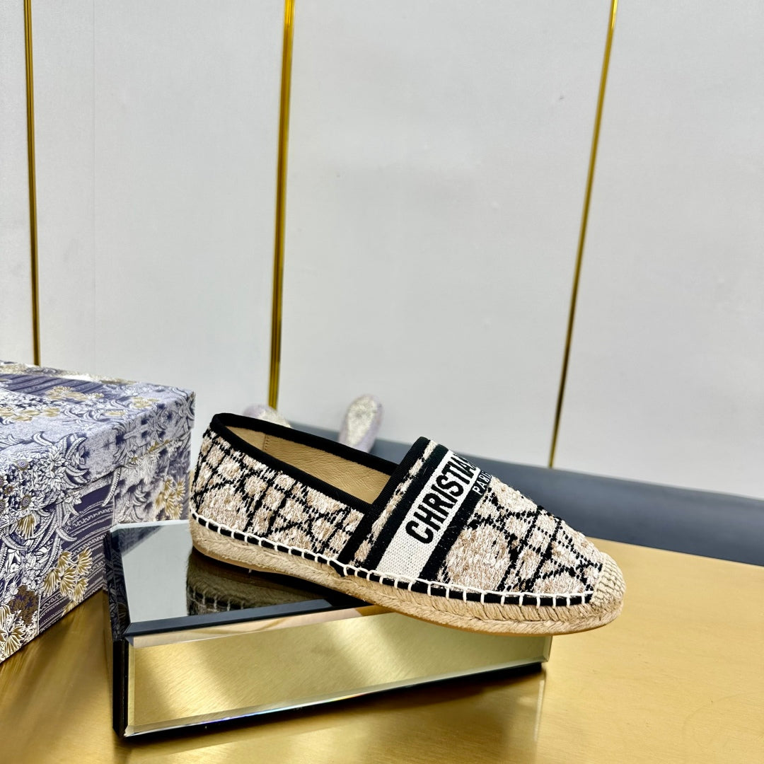 Dior Granville Embroidered Espadrille Flats