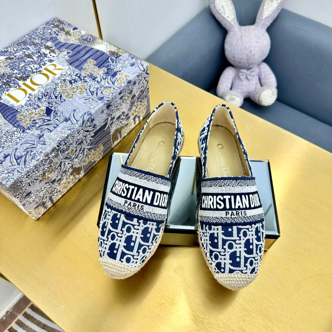 Dior Granville Embroidered Espadrille Flats