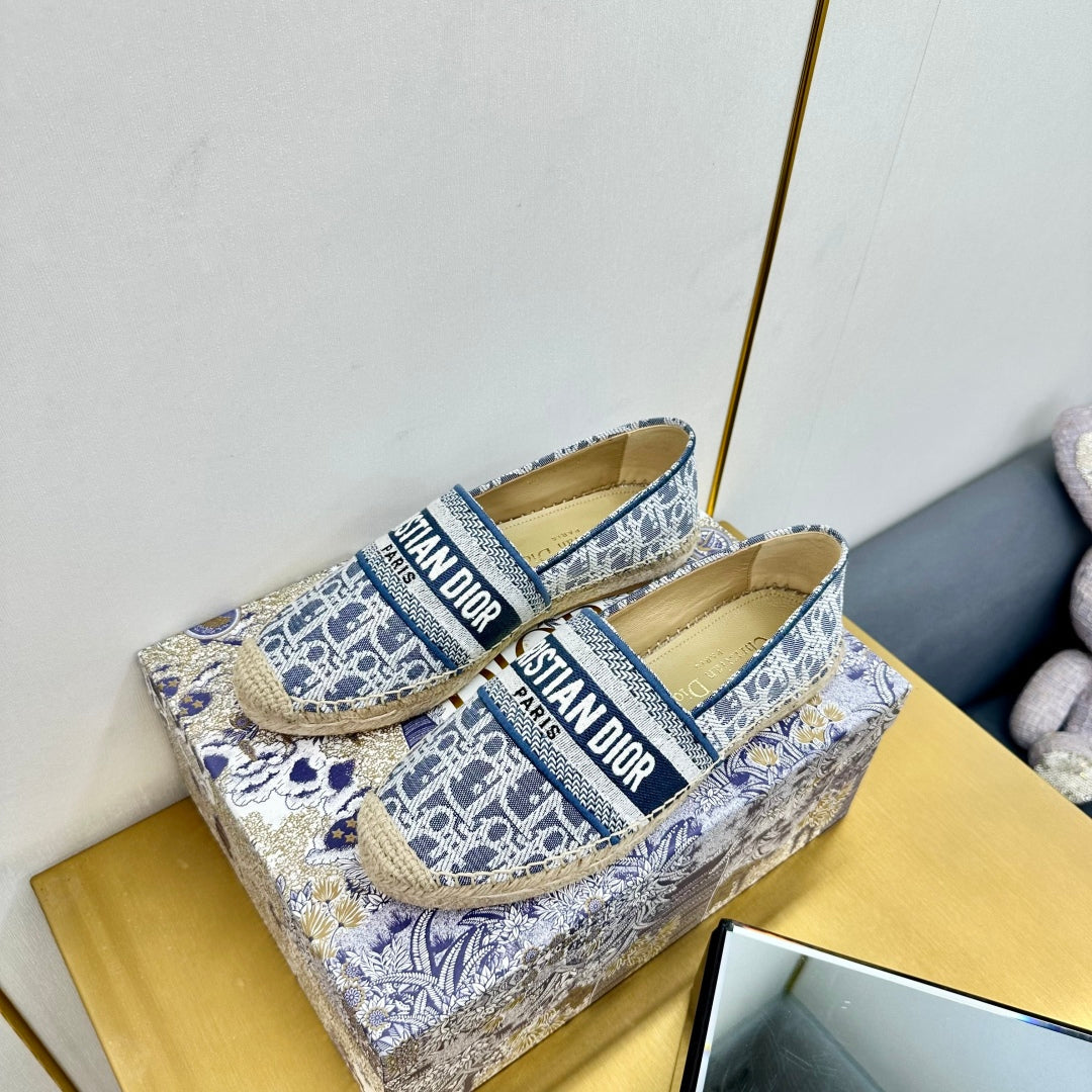 Dior Granville Embroidered Espadrille Flats