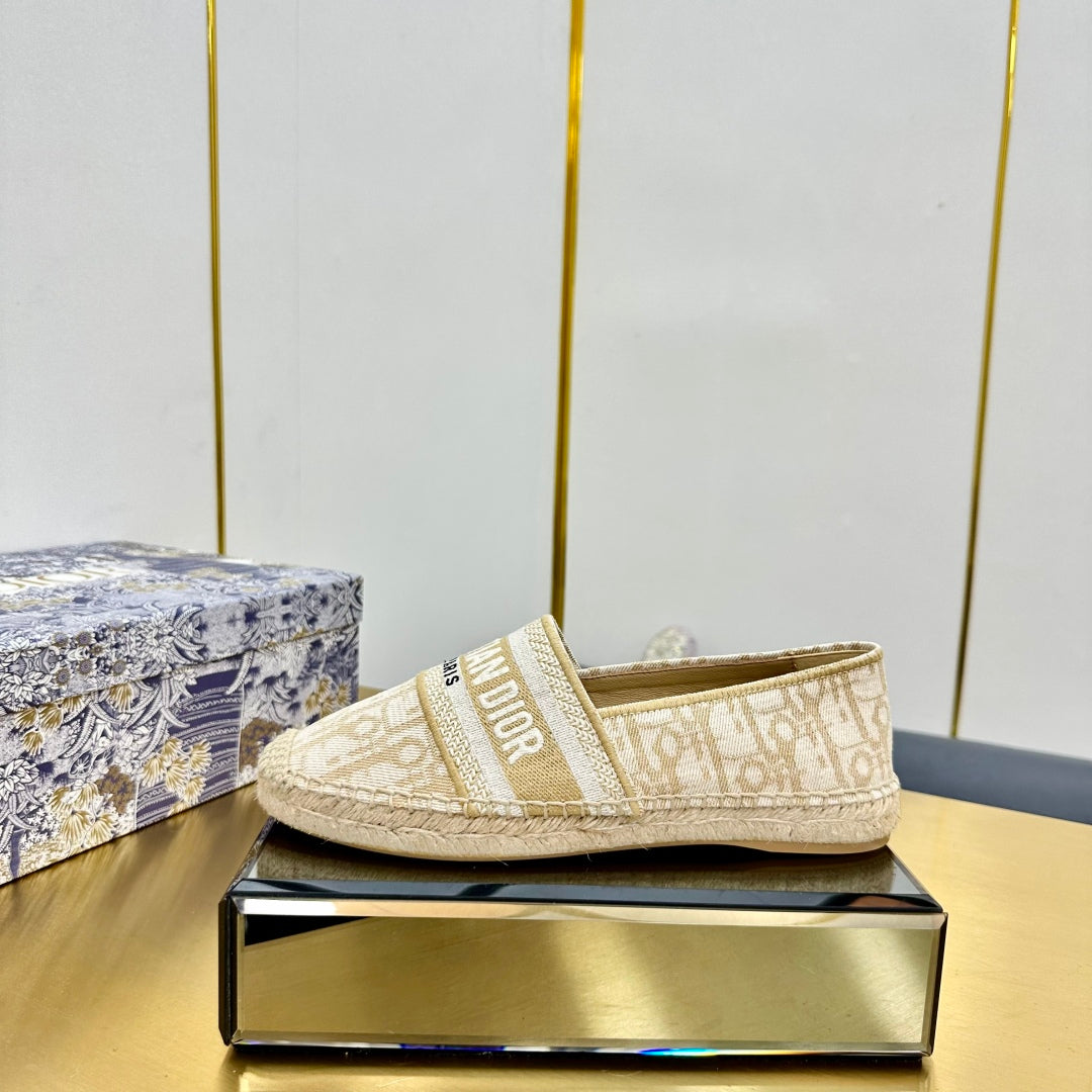 Dior Granville Embroidered Espadrille Flats