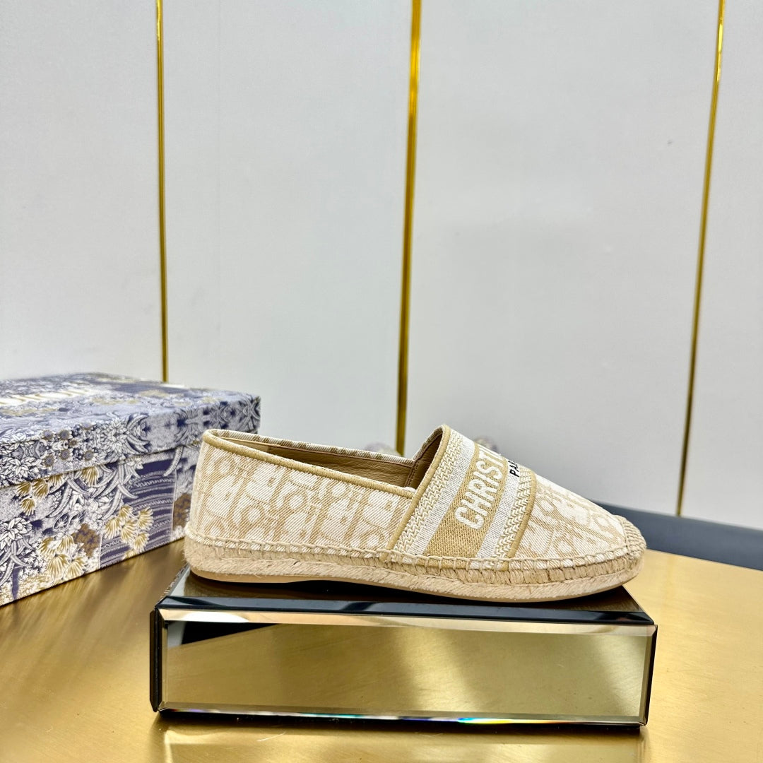 Dior Granville Embroidered Espadrille Flats