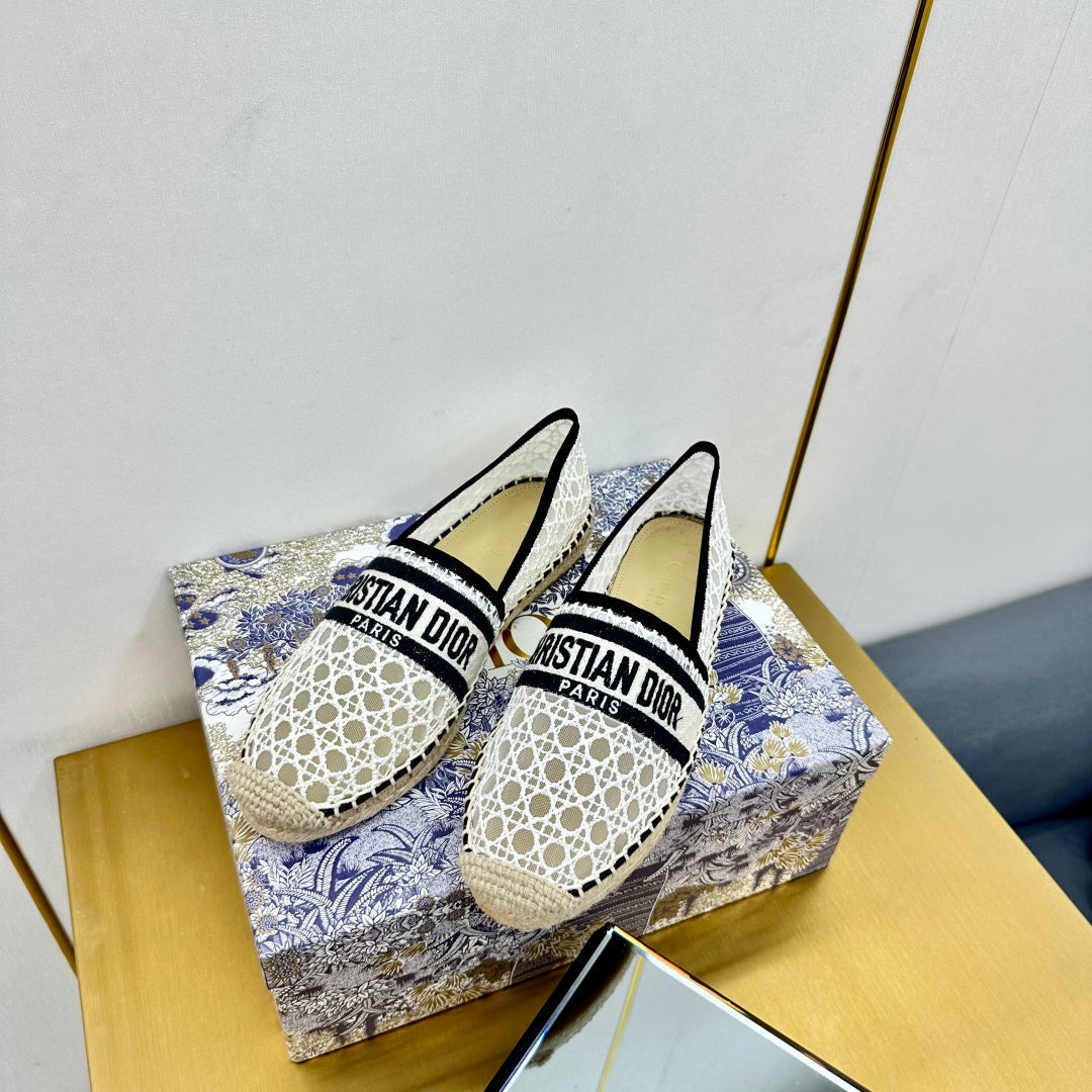 Dior Granville Embroidered Espadrille Flats