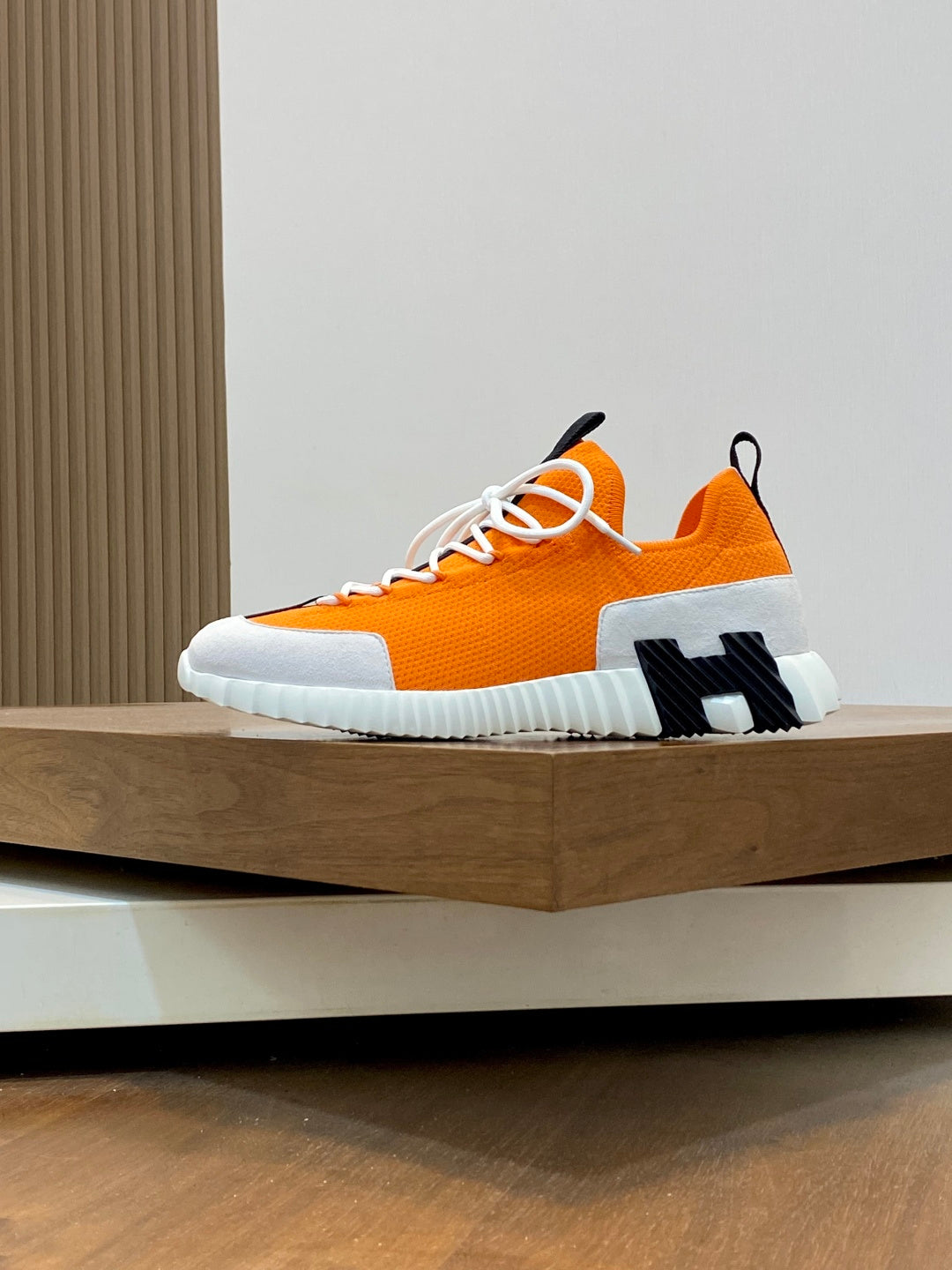 Hermès Suede and Denim Canvas Sneakers