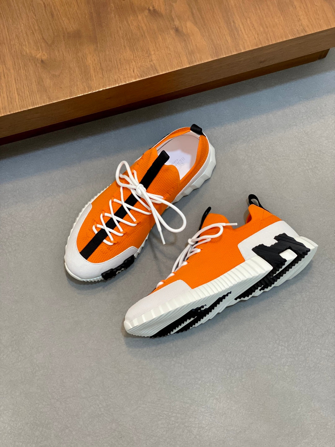 Hermès Suede and Denim Canvas Sneakers