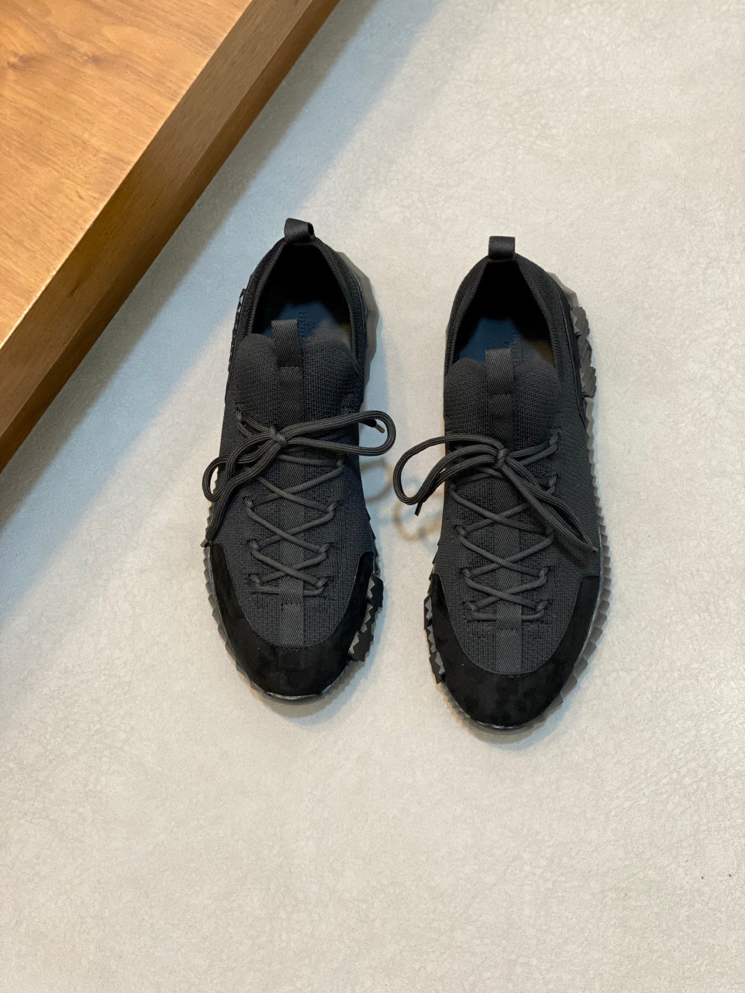 Hermès Suede and Denim Canvas Sneakers