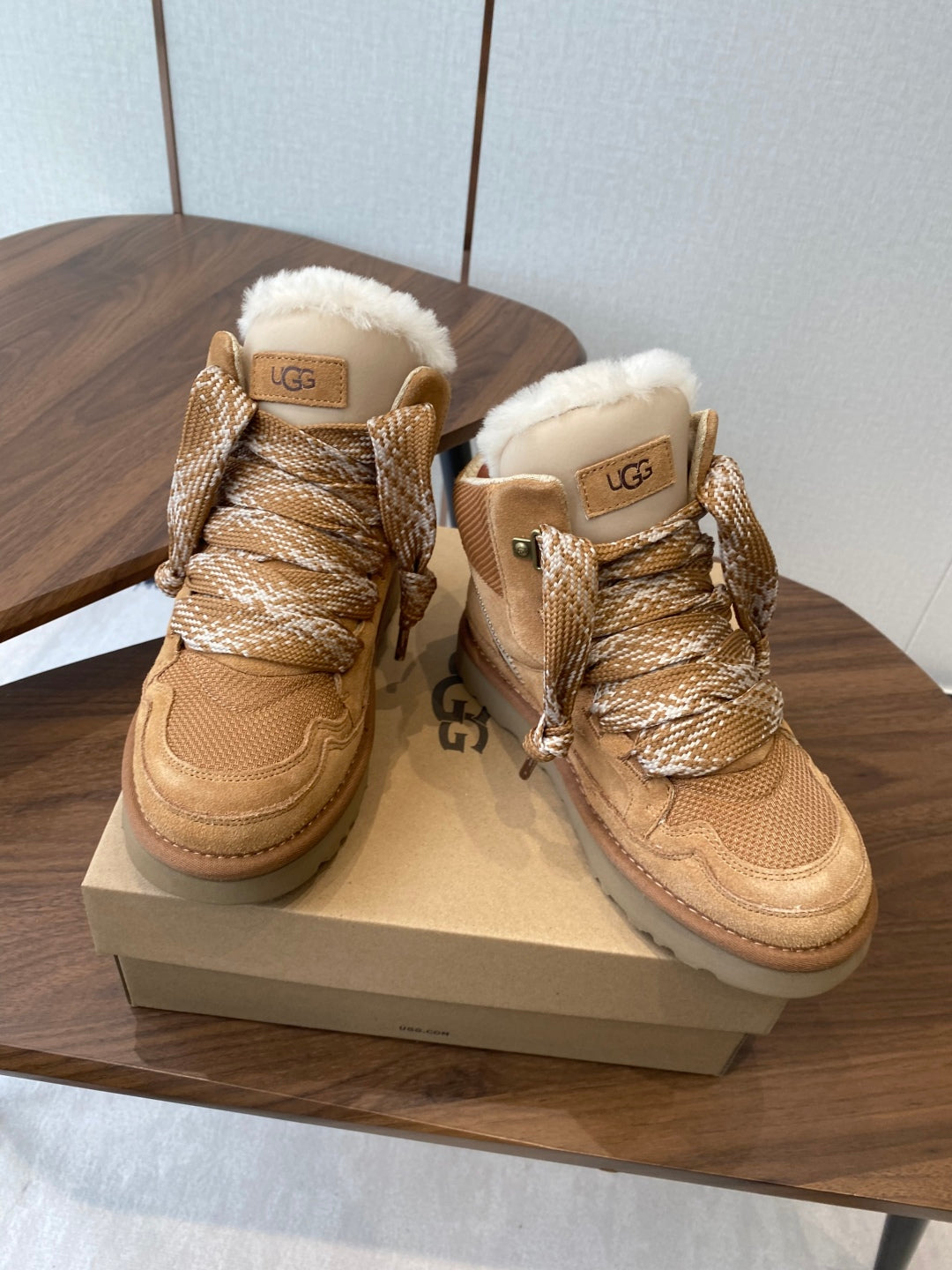 UGG Knitted Shearling Snow Boots
